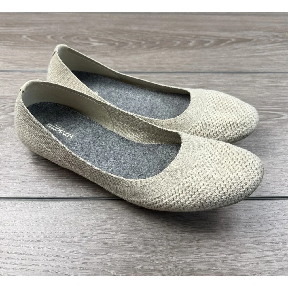All Birds Women's Tree Breezers Slip On Ballet Flats Beige Size 9.5